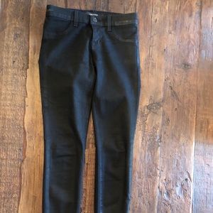 J Brand Low Rise Supper Skinny Jeans, Coated Steel